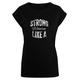 T-Shirt MERCHCODE "Damen Ladies WD - Strong Like A Woman Extended Shoulder Tee" Gr. M, schwarz (black) Herren Shirts T-Shirts