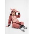 Jumpsuit WEEDO "UNIDO Fleece Funwear" Gr. 104, Normalgrößen, rosa (mellow_rose) Mädchen Overalls Strampler