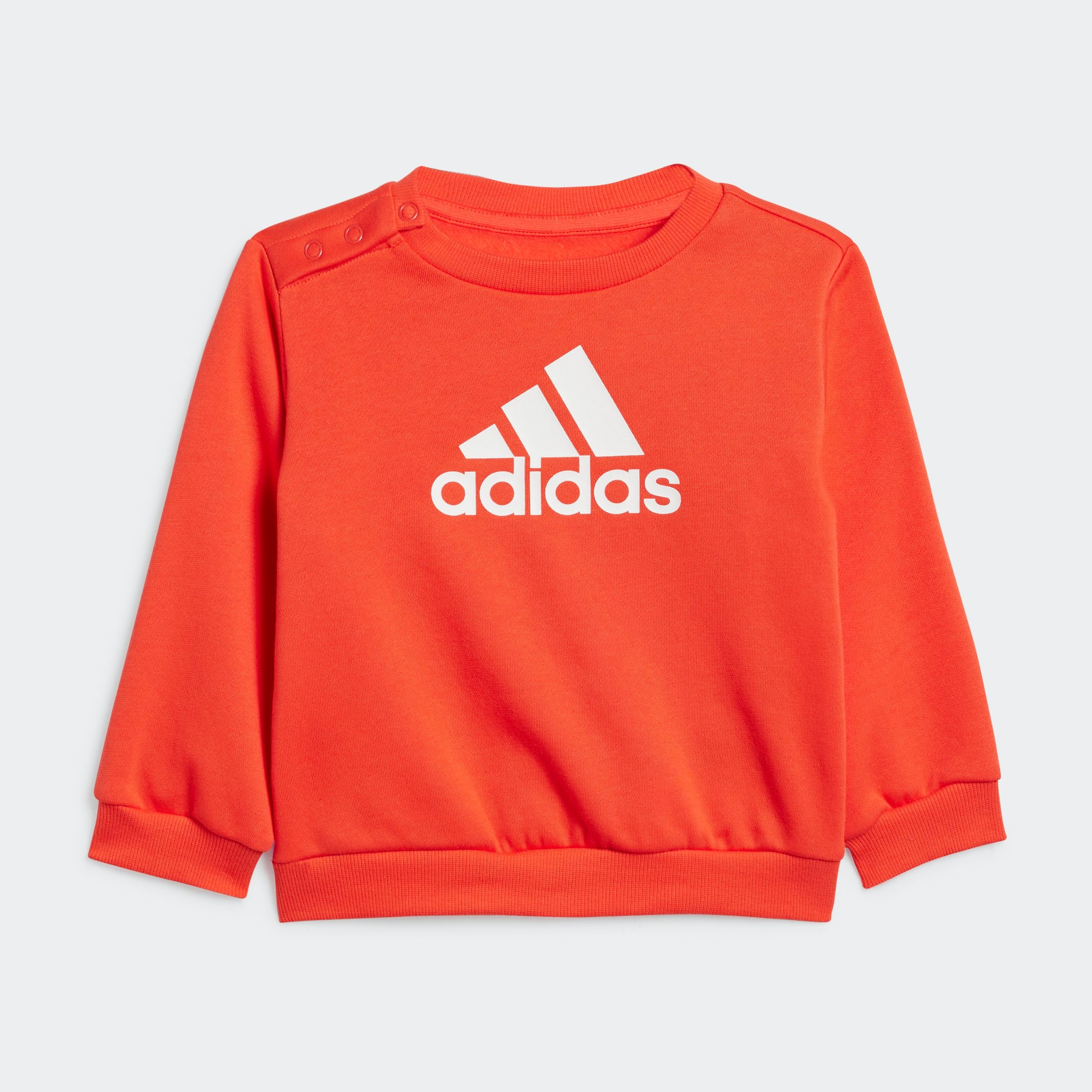 Trainingsanzug ADIDAS SPORTSWEAR "I BOS LOGO JOG", Kinder, Gr. 74, rot (bright rot, weiß), Obermaterial: 70% Baumwolle, 30% Polyester, clean, Sportanzüge Image