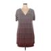 Donna Morgan Casual Dress - Shift: Red Checkered/Gingham Dresses - Women's Size 14