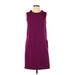 Donna Morgan Casual Dress - Shift: Burgundy Solid Dresses - Women's Size 0