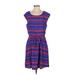 Gap Casual Dress - DropWaist: Blue Stripes Dresses - Women's Size Small