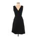 Madewell Casual Dress - Party V Neck Sleeveless: Black Solid Dresses - Women's Size 2