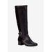 Women's Max Wide Wide Calf Boot by Ros Hommerson in Black Leather Suede (Size 10 M)