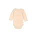 Little Planet Long Sleeve Onesie: Tan Solid Bottoms - Size 6 Month