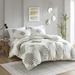 Foundry Select Suman 3 Piece Cotton Blend Chenille Duvet Cover Set Chenille/Cotton in White | Full/Queen Duvet Cover + 2 Standard Shams | Wayfair