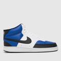Nike court vision mid trainers in black and blue