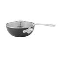 Mauviel 2 Quarts Non-Stick Anodized Aluminum Saute Pan w/ Lid Non Stick/Anodized Aluminum in Black/Gray | 3.54 H x 5.67 W in | Wayfair 861271