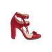 Vince Camuto Heels: Red Shoes - Women's Size 8