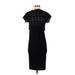 RED Valentino Casual Dress - Sheath Crew Neck Short sleeves: Black Print Dresses - Women's Size Small
