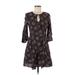 H&M Casual Dress - Mini Keyhole 3/4 sleeves: Black Dresses - Women's Size 8