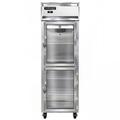 Continental 1RNSAGDHD 26" 1 Section Reach In Refrigerator, (2) Right Hinge Glass Doors, Top Compressor, 115v, Top-mounted Compressor, Silver
