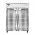 Continental 2RENSSSGD 57" 2 Section Reach In Refrigerator, (2) Sliding Glass Doors, Top Compressor, 115v, Silver