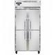 Continental 2RSENSSHD 36 1/4" 2 Section Reach In Refrigerator, (4) Left/Right Hinge Solid Doors, Top Compressor, 115v, Silver