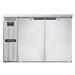 Continental BB50NSS 50" Bar Refrigerator - 2 Swinging Solid Doors, Stainless, 115v, Silver