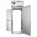 Continental D1FINSSRT Designer Line 35 1/4" 1 Section Roll Thru Freezer, (2) Solid Door, 115/208-230v, Silver