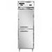 Continental D1RFSNHD Designer Line 26" 1 Section Commercial Refrigerator Freezer - Solid Doors, Top Compressor, 115v, Silver
