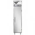Continental D1RSENSA 17 3/4" 1 Section Reach In Refrigerator, (1) Right Hinge Solid Door, Top Compressor, 115v, Silver