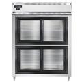 Continental D2RENSGDHD 57" 2 Section Reach In Refrigerator, (4) Sliding Doors, Top Compressor, 115v, Silver