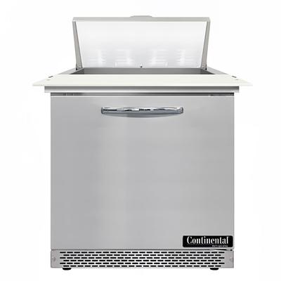 Continental D32N8C-FB 32" Designer Line Sandwich/Salad Prep Table w/ Refrigerated Base, 115v, Stainless Steel