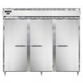 Continental D3RENSA 85 1/2" 3 Section Reach In Refrigerator, (3) Left/Right Hinge Solid Doors, Top Compressor, 115v, Silver