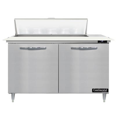 Continental D48N10C 48" Designer Line Sandwich/Salad Prep Table w/ Refrigerated Base, 115v, Stainless Steel