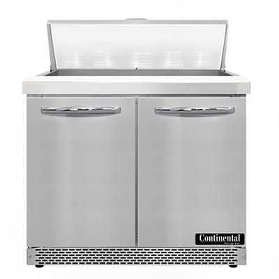 Continental SW36N10-FB 36" Sandwich/Salad Prep Table w/ Refrigerated Base, 115v, Stainless Steel