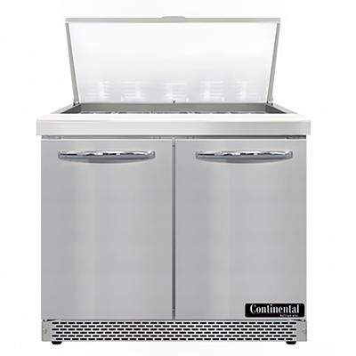 Continental SW36N15M-FB 36" Sandwich/Salad Prep Table w/ Refrigerated Base, 115v, Stainless Steel