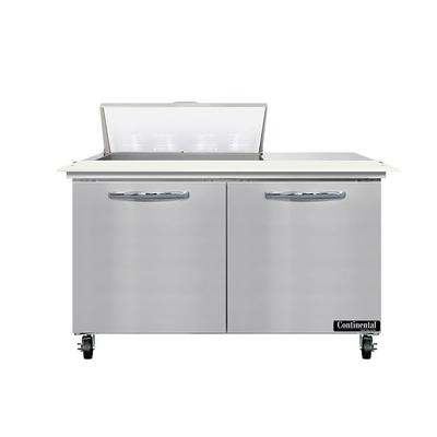 Continental SW48N8C 48" Sandwich/Salad Prep Table w/ Refrigerated Base, 115v, Stainless Steel