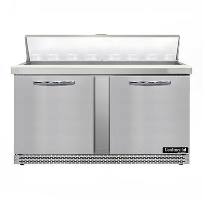 Continental SW60N16-FB 60" Sandwich/Salad Prep Table w/ Refrigerated Base, 115v, Stainless Steel