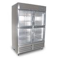 Kelvinator Commercial KCHRI54R4HGDR (738316) 54" 2 Section Reach In Refrigerator, (4) Left/Right Hinge Glass Doors, 120v, Silver