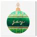 The Holiday Aisle® Holiday & Seasonal Emerald Geo Ornament Modern Green Canvas Wall Art Print Canvas in Brown/Green | 20 H x 20 W x 0.8 D in | Wayfair