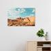 Union Rustic Nature & Landscape Rocks at Sunlight Modern & Contemporary Brown Canvas Wall Art Print in Blue/Brown | 20" H x 30" W x 0.8" D | Wayfair