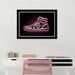 House of Hampton® Fashion & Glam Neon Pink Sneaker Industrial Pink Paper Wall Art Print Paper in Pink/White | 15 H x 21 W x 0.8 D in | Wayfair