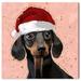 The Holiday Aisle® Animals Holiday Doxie Glam Pink Canvas Wall Art Print Canvas in Black/Red/White | 20 H x 20 W x 0.8 D in | Wayfair