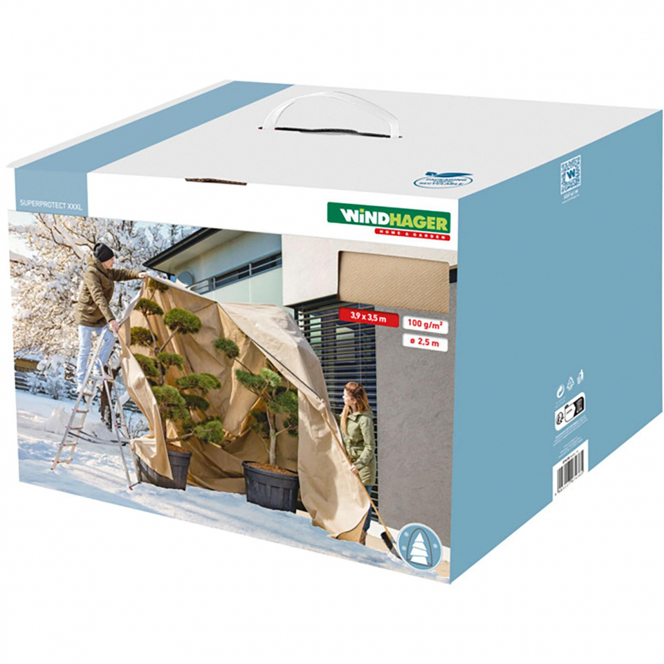 Windhager Vlieshaube S-PRO Frostschutzhülle Wintervlies, 3,9x3,5 m Image