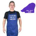 Prep & Savour Personalized Apron w/ Hat Set For Chef Embroidered Design Aprons For Women & Men in Blue | 40 H x 10 W in | Wayfair