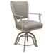 Canora Grey Sibil Swivel Stool Upholstered/Metal in Gray/Brown | 48 H x 22 W x 20 D in | Wayfair 53C383AE9B7542ADBEC064112F12AF61