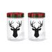 The Holiday Aisle® Glass Canister - Set of 2 Glass in Black/Green/Red | 7.95 H x 4.41 W x 4.41 D in | Wayfair 60F4A376F1B8477584671171016BAEE4