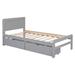 Winston Porter Myelle Platform Storage Bed Wood in Gray | 35.42 H x 41.72 W x 77.52 D in | Wayfair 1F6F696044E04B779B6D60FB4797E642
