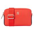 Mini Bag TOMMY HILFIGER "TH ESSENTIAL SC CAMERA BAG CORP" Gr. B/H/T: 20,5 cm x 13 cm x 6 cm, rot (fierce red) Damen Taschen Handtaschen