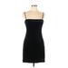 Forever 21 Casual Dress - Sheath: Black Solid Dresses - Women's Size Large