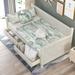 Twin Size Daybed, Modern & Rustic Casual Style Upholstered Bed Frame