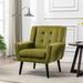 Accent Chair, Mid-Century Modern Comfy Reading Chair Upholstered Velvet Armchair for Bedroom, Living Room