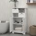 Freestanding Cabinet Kitchen Pantry Cabinet w/ Drawer & Shelf, White
