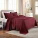 Jacquard Solid Cotton Basketweave Bedspread Set in Queen Size