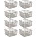 mDesign Metal Wire Food Organizer Basket with Built-In Handles - 12 x 12 x 6 - 12 X 12