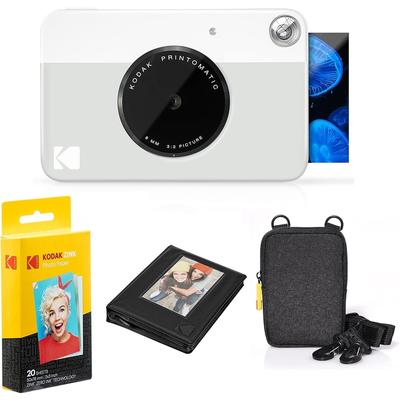 Kodak Printomatic Instant Print Camera & Photo Paper (20 Sheets) Album Bundle