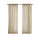 Cotton Blend Curtain Panel Pair, Scroll Geometric Print Grommet Curtain Panel Machine Washable - 63/84/95/108"