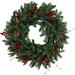 30'' Red Berries and Pine Cones Christmas Wreath Unlit - 30'